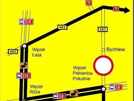 Uwaga: planowane zamknięcie DW 485 pod Pabianicami