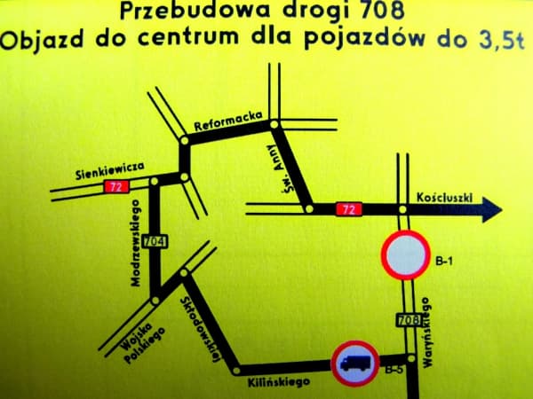Zmiana organizacji ruchu na drodze 708 !