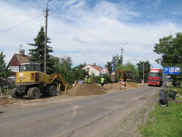 Roboty na Łąkoszyńskiej w Kutnie